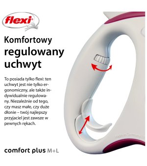Flexi Comfort Plus M taśma 5m - czerwony