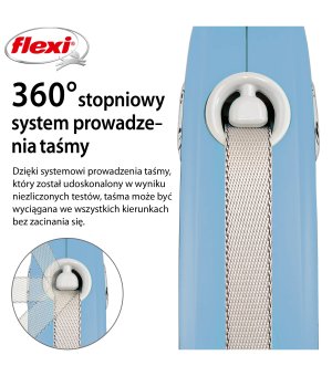 Flexi Comfort Plus XS taśma 3m - jasny niebieski