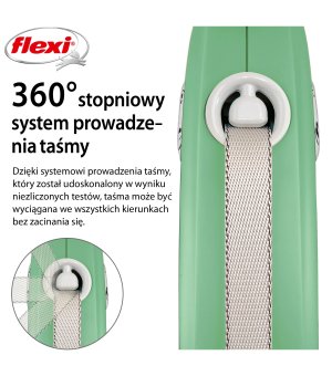 Flexi Comfort Plus S taśma 5m - jasny zielony