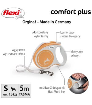 Flexi Comfort Plus S taśma 5m - jasny żółty