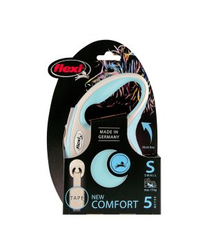 Flexi New Comfort S taśma 5m - BŁĘKITNO-SZARA