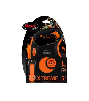 Flexi XTREME L TAŚMA 5M - POMARAŃCZOWA