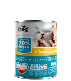 Frendi kawałki mięsa w delikatnym sosie MIX SMAKÓW dla kota ZESTAW 6x 800g