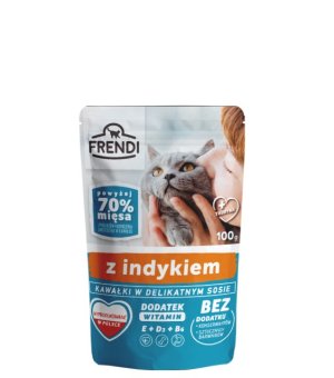 Frendi kawałki mięsa w delikatnym sosie MIX SMAKÓW dla kota ZESTAW 10x 100g