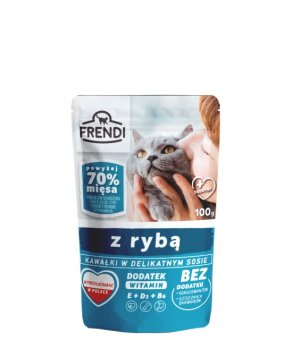 Frendi kawałki mięsa w delikatnym sosie MIX SMAKÓW dla kota ZESTAW 10x 100g