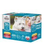 Frendi multipack Kurczak, Wołowina i Cielęcina kawałki w delikatnym sosie dla psa 12x100g