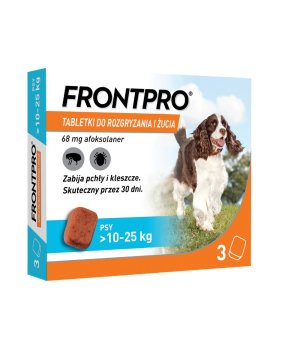 FRONTPRO L (10 - 25kg) - Tabletka na kleszcze 3szt.