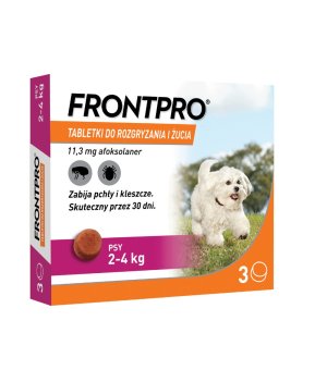 FRONTPRO S (2 - 4 kg) - Tabletka na kleszcze 3szt.