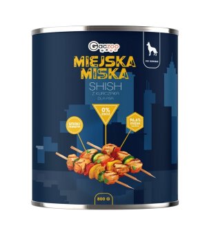 GACZOO Miejska Miska karma mokra dla psa Szaszłyk z Kurczaka 800g