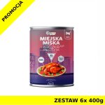 GACZOO Miejska Miska karma mokra dla kota Kaczka Pieczona ZESTAW 6x 400g