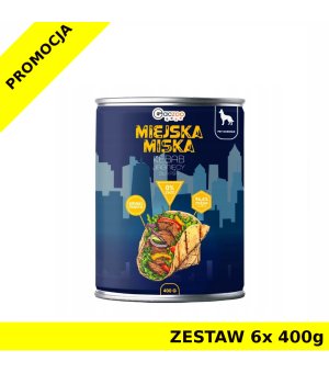 GACZOO Miejska Miska karma mokra dla psa Kebab Jagnięcy ZESTAW 6x 400g