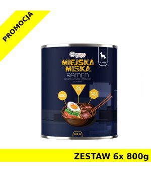 GACZOO Miejska Miska karma mokra dla psa Ramen ZESTAW 6x 800g