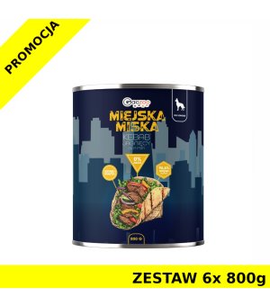 GACZOO Miejska Miska karma mokra dla psa Kebab Jagnięcy ZESTAW 6x 800g