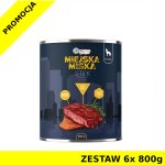 GACZOO Miejska Miska karma mokra dla psa Stek Wołowy ZESTAW 6x 800g