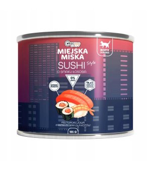 GACZOO Miejska Miska karma mokra dla kota Sushi 185g