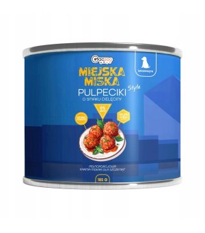GACZOO Miejska Miska karma mokra dla szczeniąt Pulpeciki Cielęce 185g