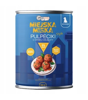 GACZOO Miejska Miska karma mokra dla szczeniąt Pulpeciki Cielęce 400g