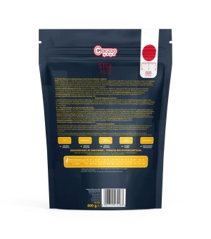 GACZOO Mijska Miska karma sucha dla psów dorosłych Stek Wołowina L/XL 400g