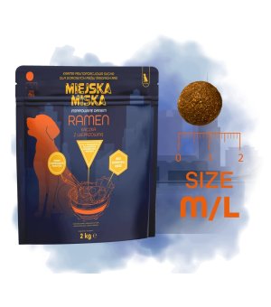 GACZOO Mijska Miska karma sucha dla psów dorosłych Ramen Kaczka M/L 2kg