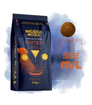 GACZOO Mijska Miska karma sucha dla psów dorosłych Ramen Kaczka M/L 9kg