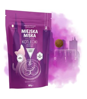 GACZOO Mijska Miska karma sucha dla kociąt Kotleciki Jagnięce XS/S 400g