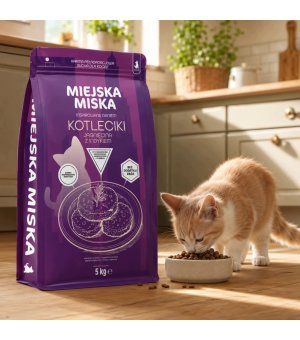 GACZOO Mijska Miska karma sucha dla kociąt Kotleciki Jagnięce XS/S 5kg