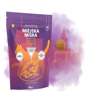 GACZOO Mijska Miska karma sucha dla dorosłych kotów Kaczka Złocista XS/S 400g