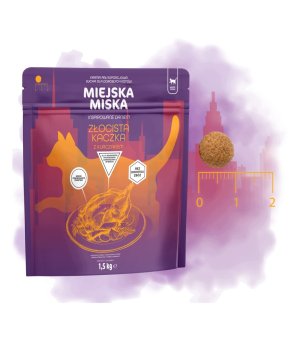 GACZOO Mijska Miska karma sucha dla dorosłych kotów Kaczka Złocista XS/S 1,5kg