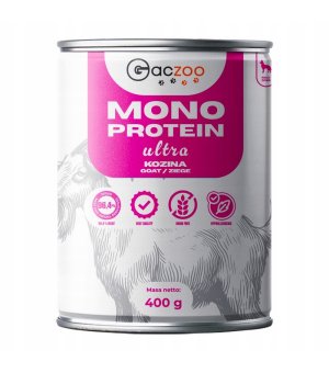  GACZOO Monoproteinowa karma mokra Ultra Light dla psa Kozina 400g