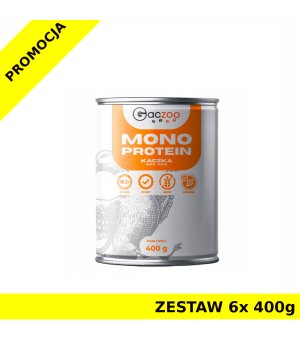 GACZOO Monoproteinowa karma mokra dla psa Kaczka ZESTAW 6x 400g