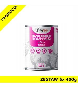 GACZOO Monoproteinowa karma mokra Ultra Light dla psa Kozina ZESTAW 6x 400g