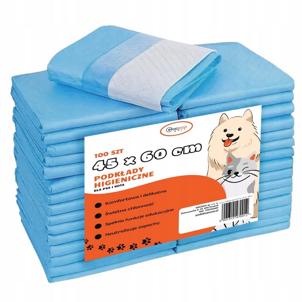 GACZOO Podkłady higieniczne 45x60cm 100szt.
