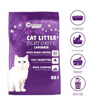 GACZOO Żwirek bentonitowy Compact Lawenda 25L