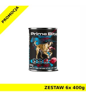 GAME DOG mokra karma dla psa Prime Bite Goat - Kozina z Burakiem ZESTAW 6x 400g
