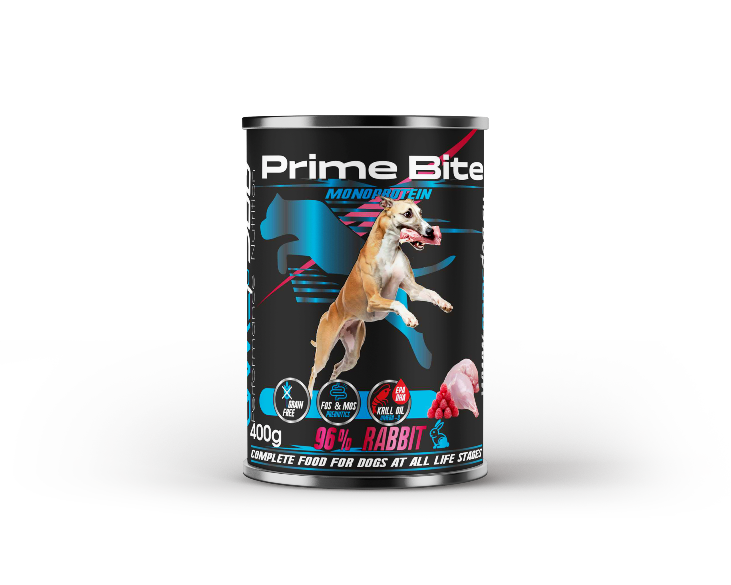 GAME DOG mokra karma dla psa Prime Bite Rabbit - Królik z Maliną 400g