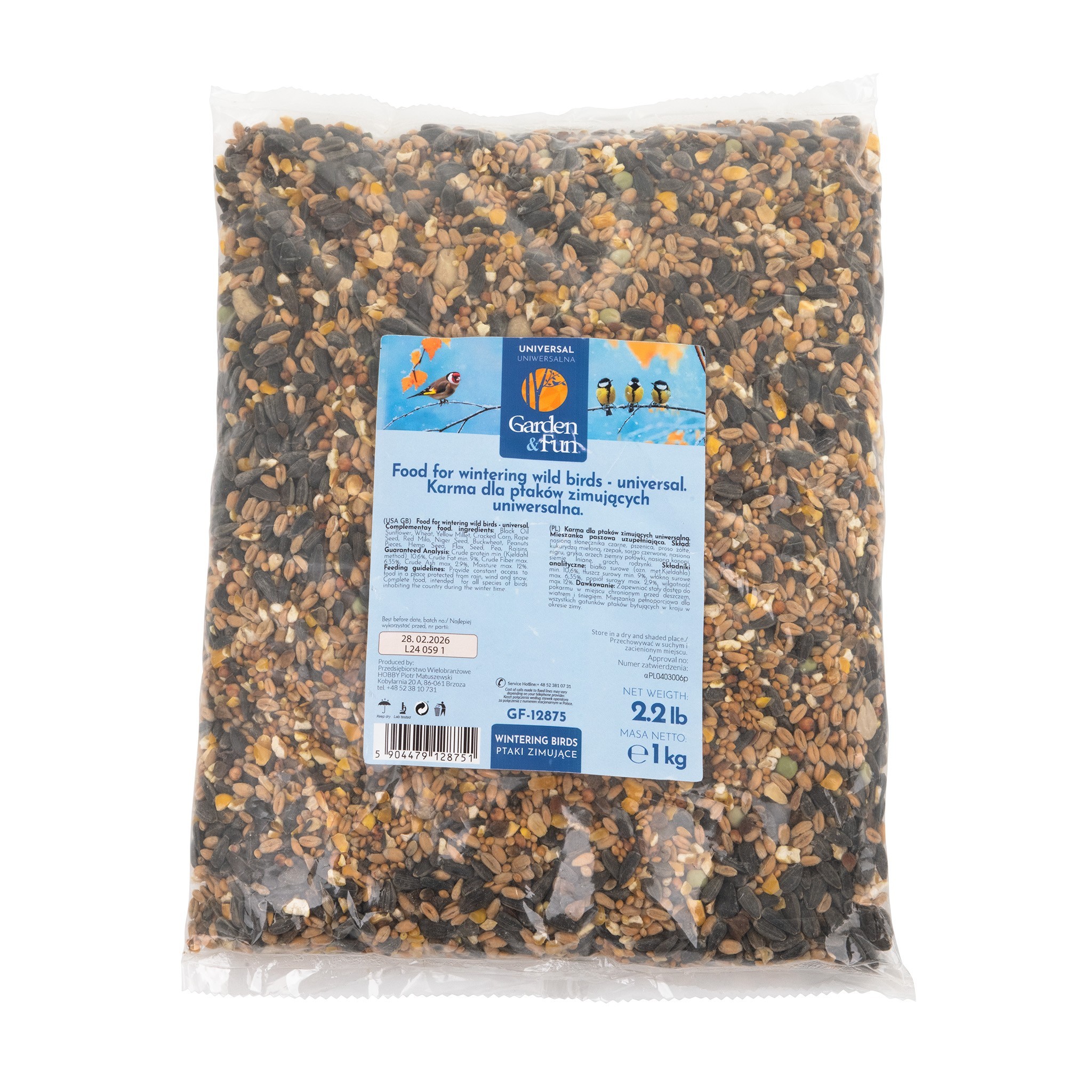Garden Fun Karma dla ptaków zimujących Uniwersalna 1kg