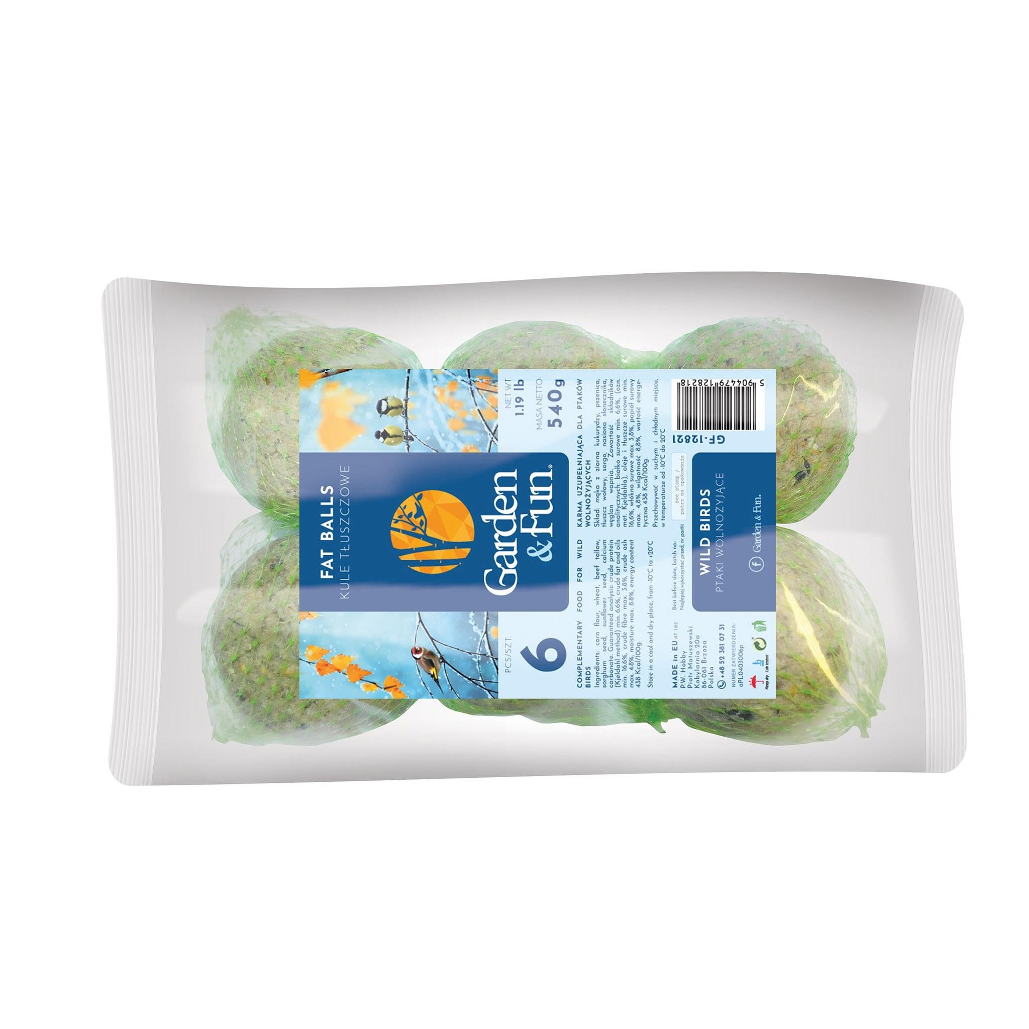 Garden Fun Kula tłuszczowa 90g 6szt.