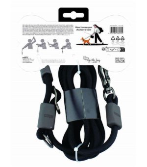 GENTLE DOG Smycz dla psa hands-free czarna