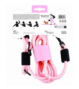 GENTLE DOG Smycz dla psa hands-free różowa