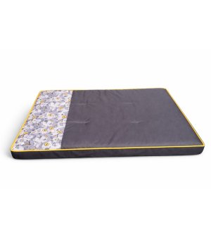 Glam&Rock Puppy Legowisko Materac M 90x65cm szary w żółte wzorki