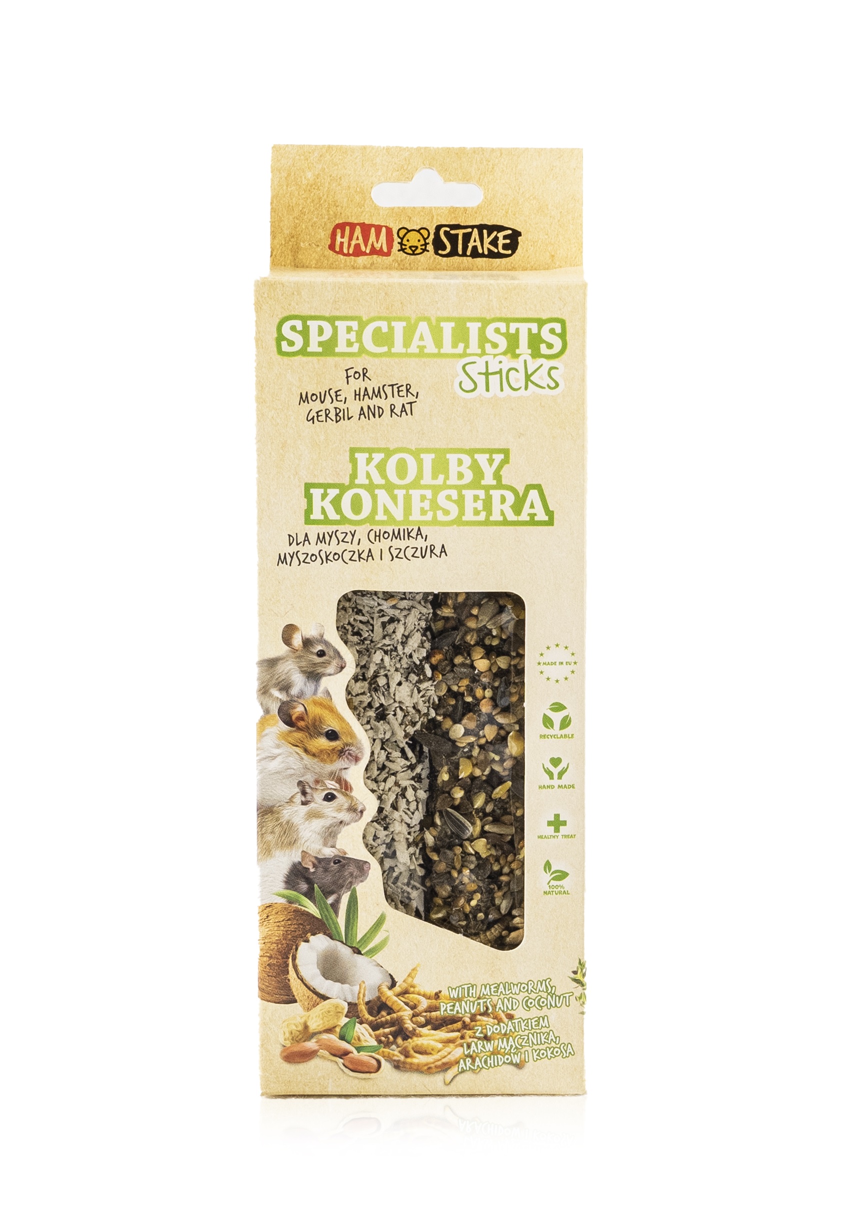 HAM-STAKE Kolby Konesera z Larwami, Arachidami i Kokosem 2szt