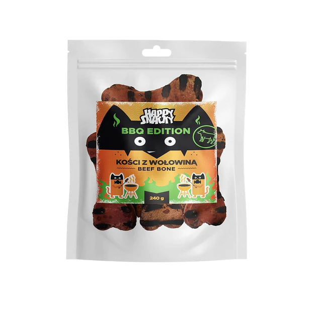 HAPPY SNACKY BBQ Kości z Wołowiną 240g