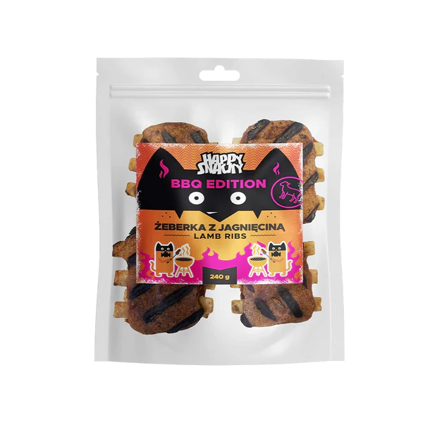HAPPY SNACKY BBQ Żeberka z Jagnięciną 240g