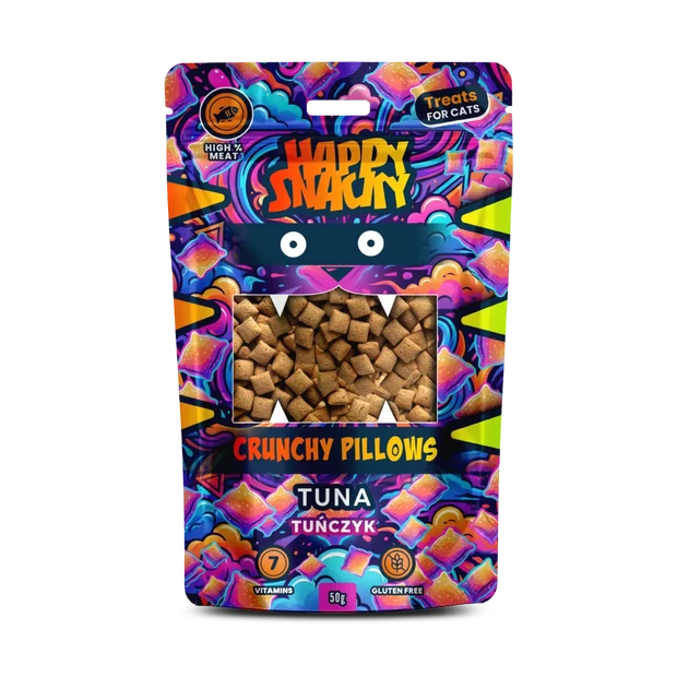 Happy Snacky Crunchy Pillows przysmak dla kota Tuńczyk 50g