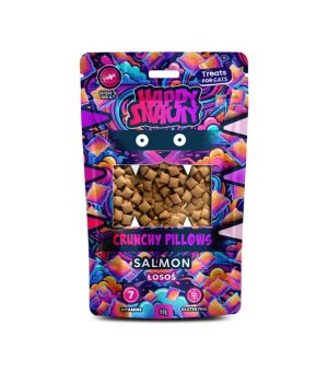 Happy Snacky Crunchy Pillows przysmak dla kota Łosoś 50g