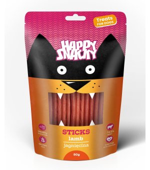 HAPPY SNACKY Patyczki z Jagnięciny 80g