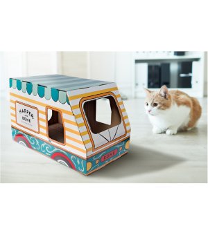 Harper and Bone Kartonowy Domek z drapakiem dla kota - Auto