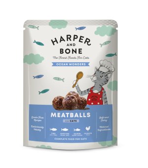 Harper and Bone mokra karma dla kotów Ocean Wonders - klopsiki w sosie 85g