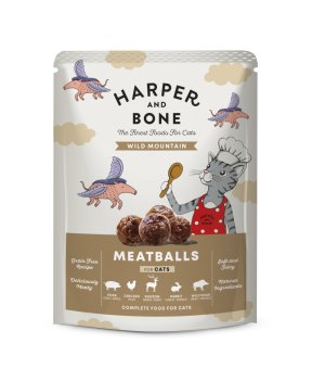 Harper and Bone mokra karma dla kotów Wild Mountain - klopsiki w sosie 85g