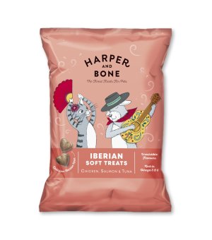 Harper and Bone przysmaki dla kotów Iberian Soft Treats Kurczak, Łosoś i Tuńczyk 90g